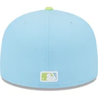 Men's New Era Light Blue/Neon Green Chicago Cubs Spring Color Two-Tone 59FIFTY Fitted Hat