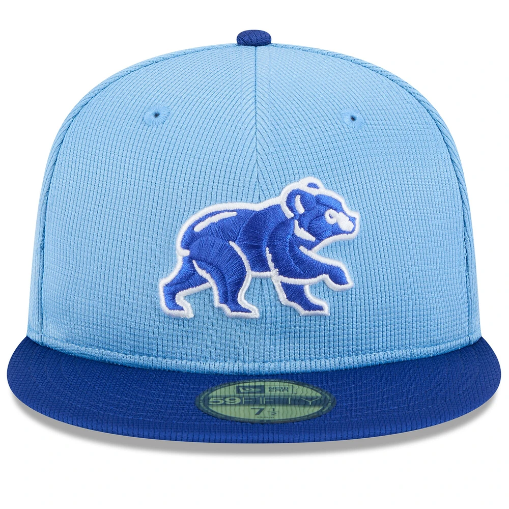 Men's New Era Light Blue Chicago Cubs 2025 Spring Training 59FIFTY Fitted Hat