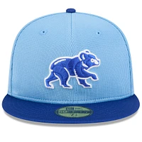 Men's New Era Light Blue Chicago Cubs 2025 Spring Training 59FIFTY Fitted Hat