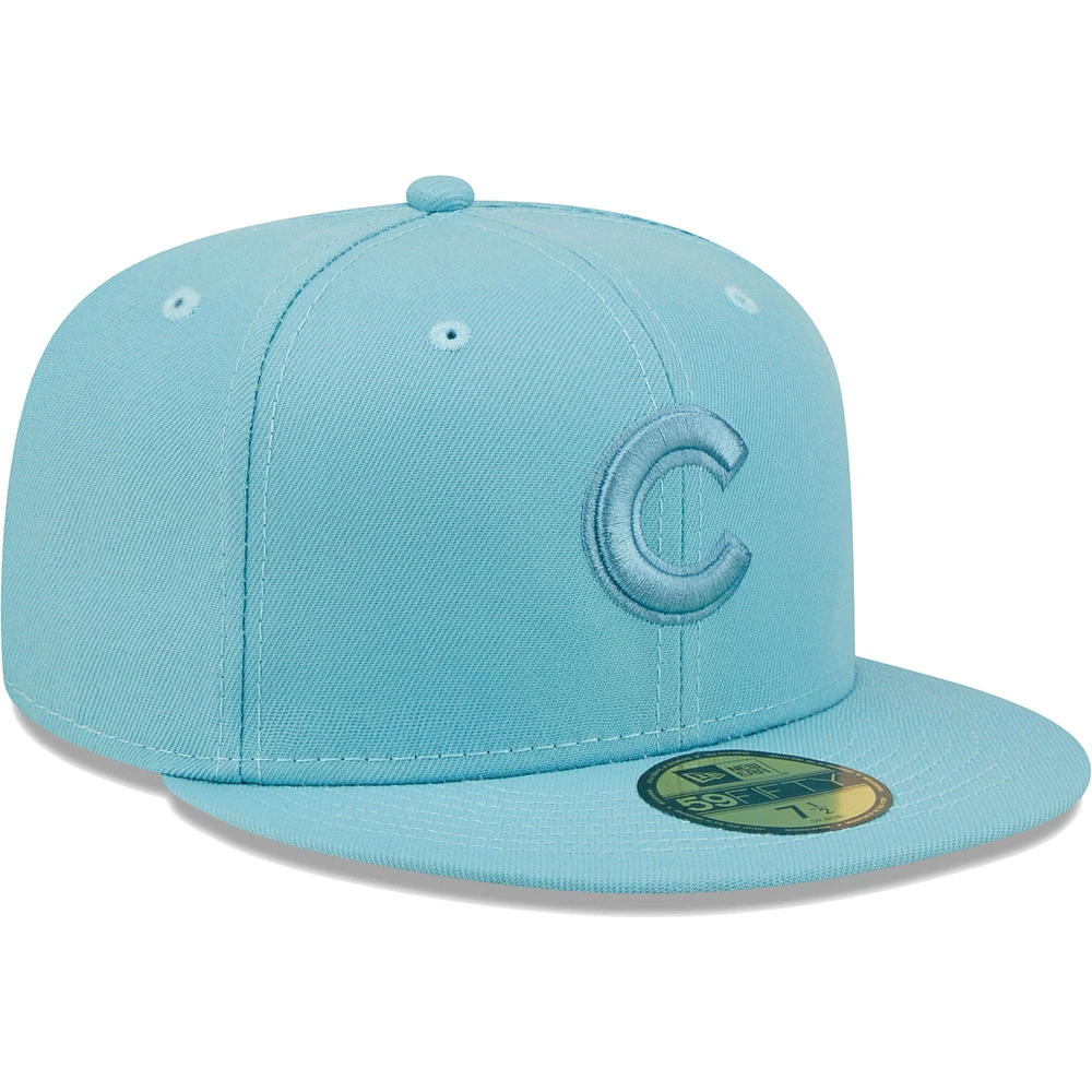 Men's New Era Light Blue Chicago Cubs Color Pack 59FIFTY Fitted Hat