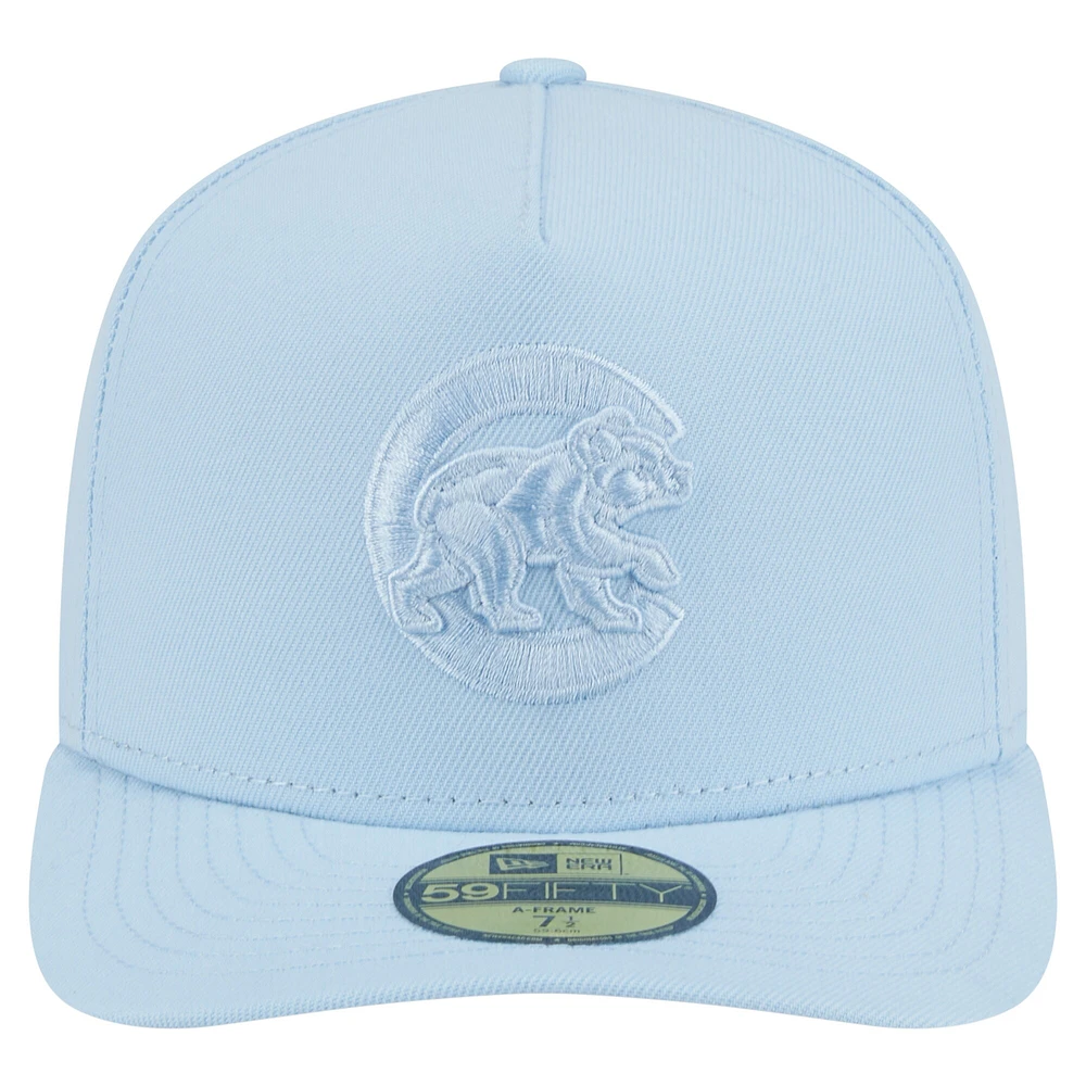 Men's New Era  Light Blue Chicago Cubs Color Pack A-Frame 59FIFTY Fitted Hat
