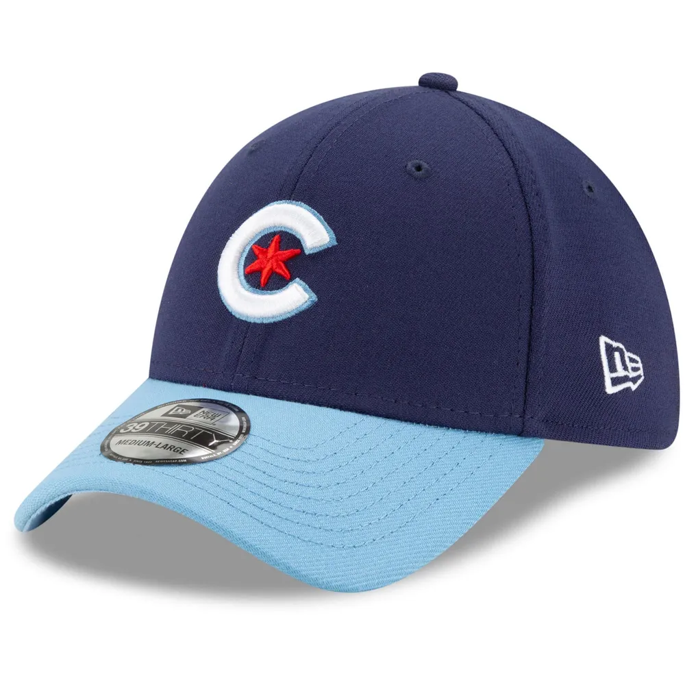 Casquette flex 39THIRTY Chicago Cubs 2021 City Connect New Era pour homme, bleu marine/bleu clair