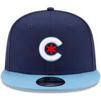 Men's New Era Navy/Light Blue Chicago Cubs 2021 City Connect 9FIFTY Snapback Adjustable Hat