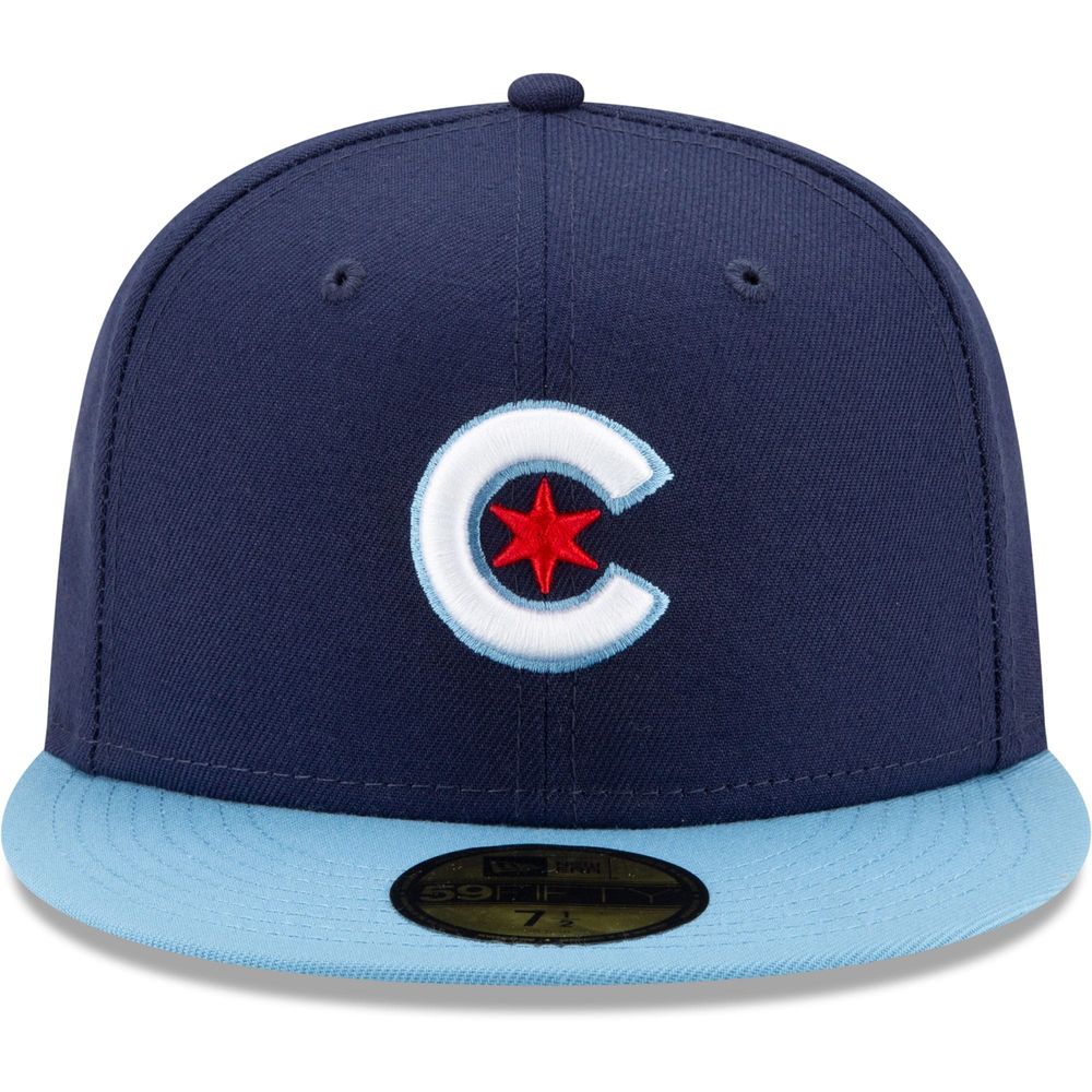 Men's New Era Navy/Light Blue Chicago Cubs City Connect - 59FIFTY Fitted Hat