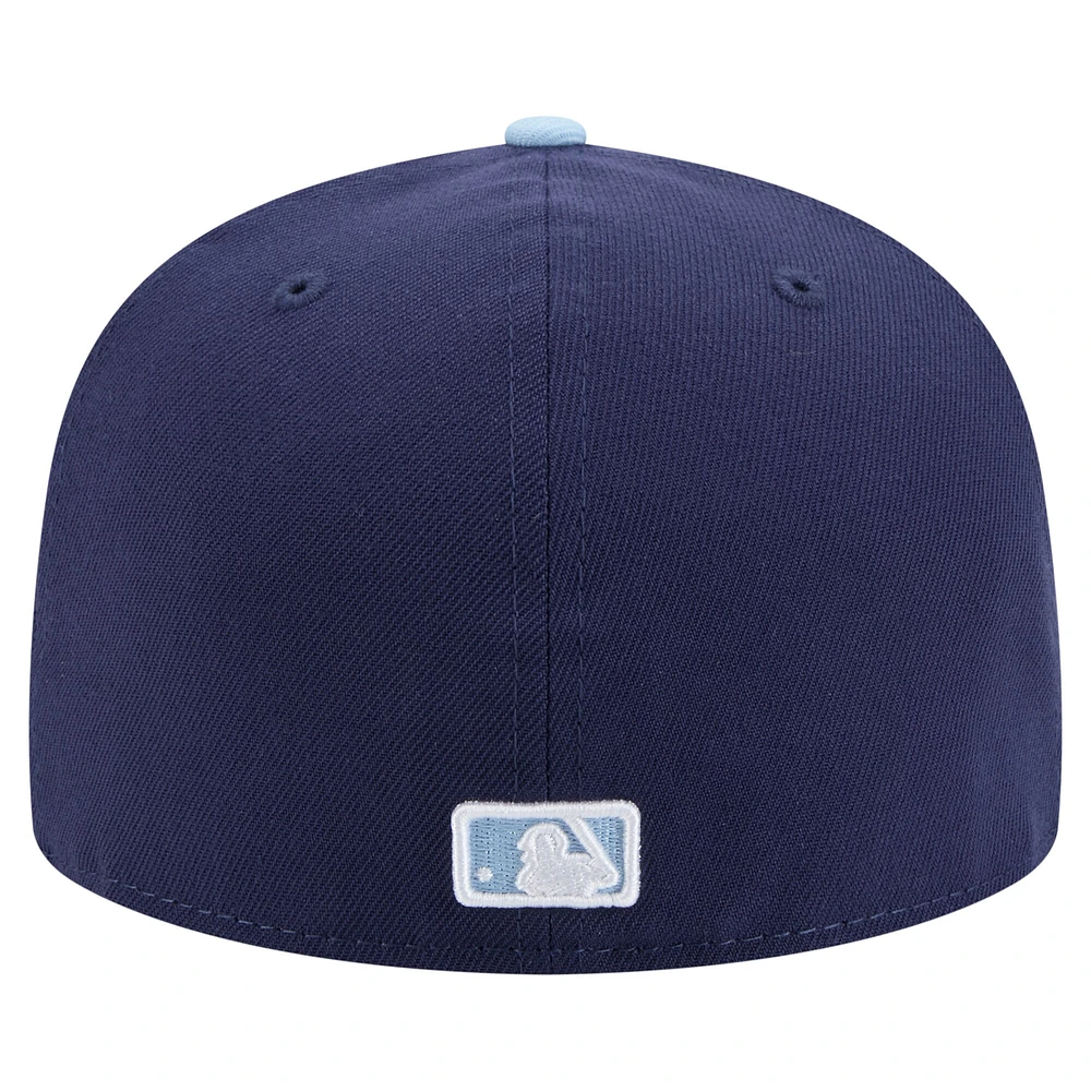Casquette ajustée 59FIFTY bicolore bleu marine/bleu clair des Chicago Cubs de New Era pour homme