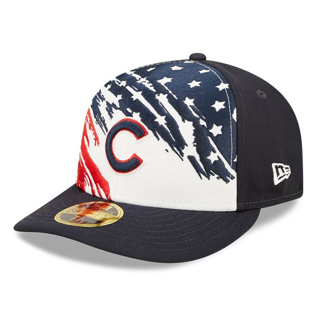 Casquette ajustée 59FIFTY Chicago Cubs 2022 4th of July Low Profile New Era pour homme, bleu marine