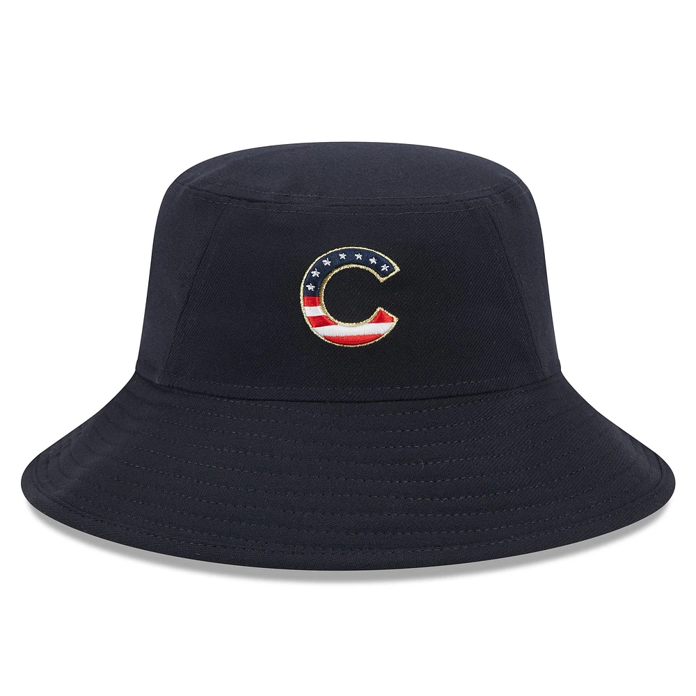 Men's New Era  Navy Chicago Cubs 2023 Fourth of July Bucket Hat