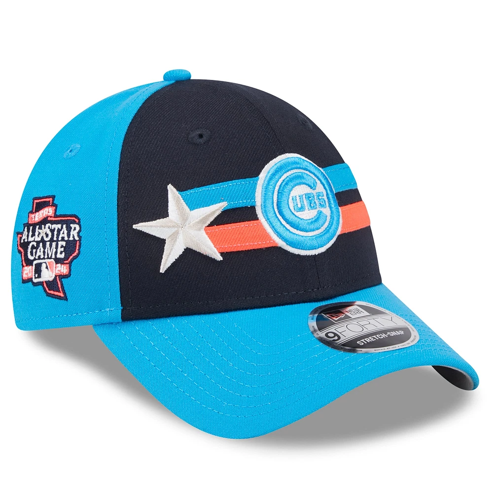 Casquette réglable 9FORTY New Era pour hommes des Chicago Cubs 2024 MLB All-Star Game bleu marine