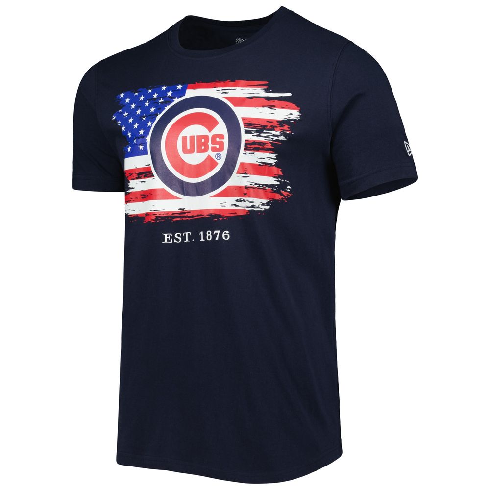 Men's New Era Navy Chicago Cubs 4th of July Jersey T-Shirt