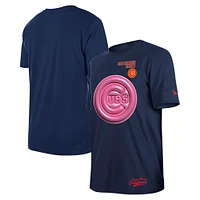 T-shirt à mâcher Big League des Chicago Cubs New Era pour hommes, bleu marine