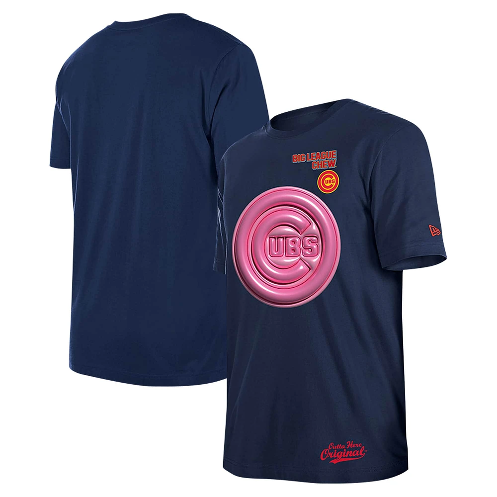 Men's New Era Navy Chicago Cubs Big League Chew T-Shirt