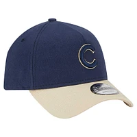 Casquette ajustable 9FORTY Moleskin A-Frame Chicago Cubs New Era pour homme bleu marine