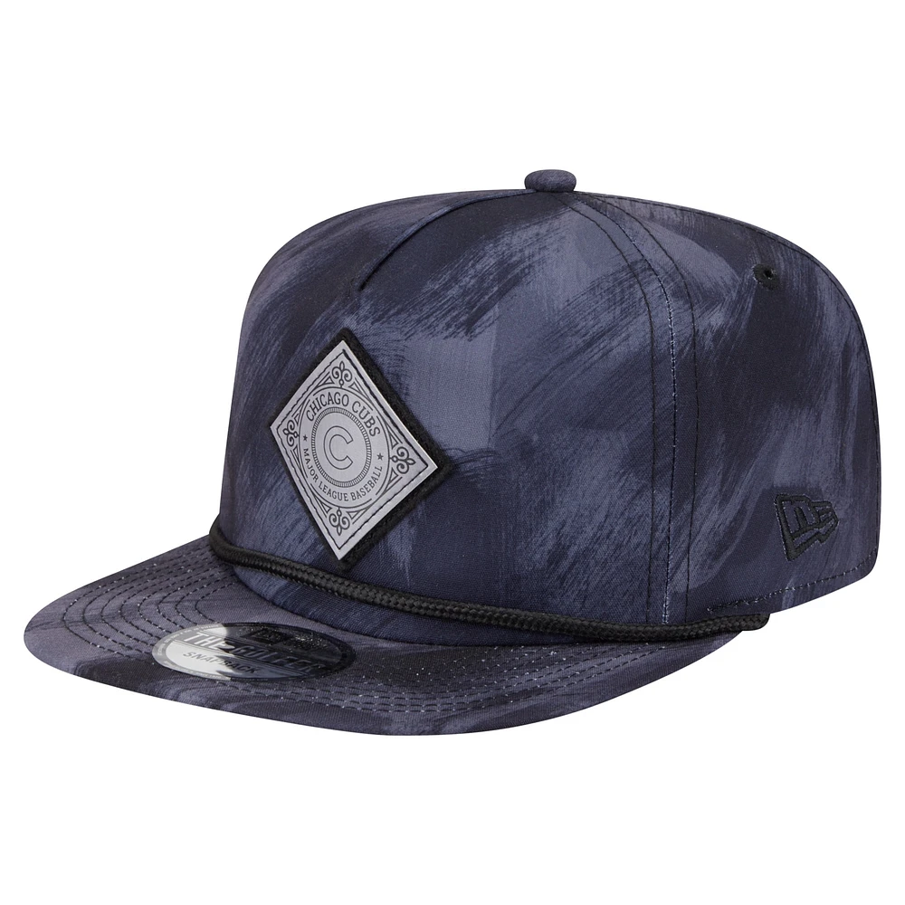 Men's New Era Navy Chicago Cubs Printed Golfer Snapback Hat