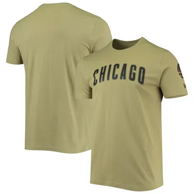 Chicago Cubs New Era Brushed Armed Forces T-Shirt - Olive