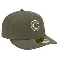 Men's New Era Olive Chicago Cubs Tonal Florals 59FIFTY Fitted Hat