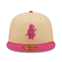 Men's New Era Orange/Pink Chicago Cubs West Side Grounds Mango Passion 59FIFTY Fitted Hat