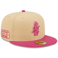 Casquette ajustée 59FIFTY pour homme New Era Chicago Cubs West Side Grounds Mango Passion orange/rose