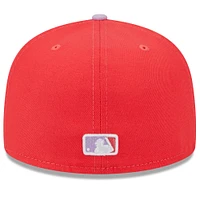 Men's New Era Red/Lavender Chicago Cubs Spring Color Two-Tone 59FIFTY Fitted Hat