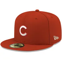 Casquette ajustée 59FIFTY blanche avec logo Chicago Cubs New Era pour homme