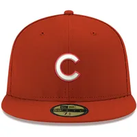 Men's New Era Red Chicago Cubs White Logo 59FIFTY Fitted Hat