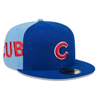 Casquette ajustée 59FIFTY New Era Royal/Bleu clair des Chicago Cubs Gameday Sideswipe pour hommes