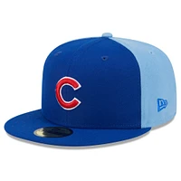 Casquette ajustée 59FIFTY New Era Royal/Bleu clair des Chicago Cubs Gameday Sideswipe pour hommes