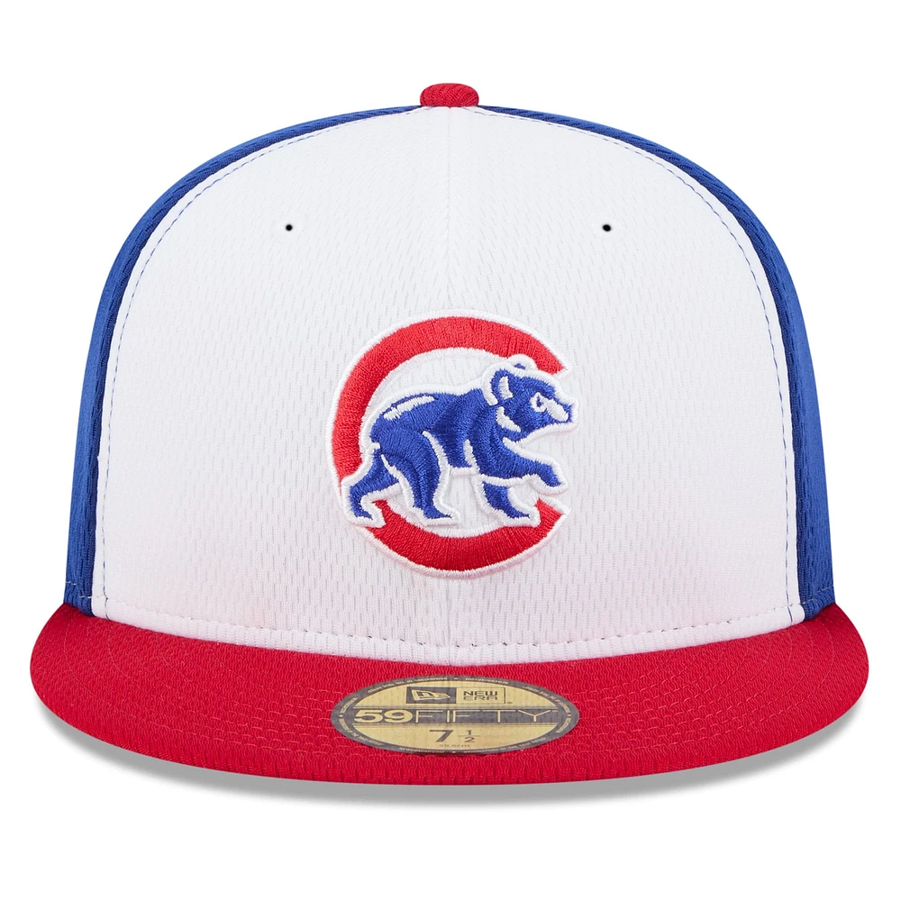Men's New Era Royal/Red Chicago Cubs 2025 MLB Clubhouse 59FIFTY Fitted Hat