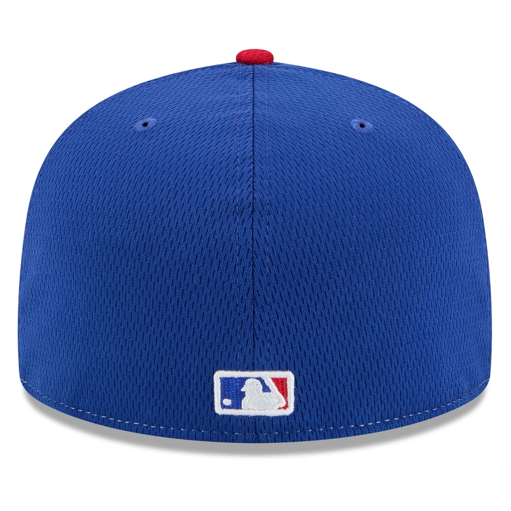 Men's New Era Royal/Red Chicago Cubs 2025 MLB Clubhouse 59FIFTY Fitted Hat