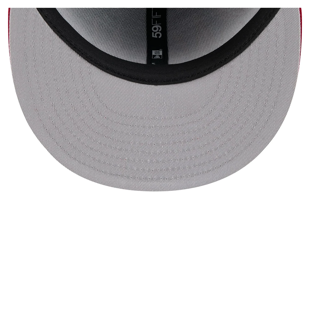 Men's New Era Royal/Red Chicago Cubs Retro Pattern 59FIFTY Fitted Hat