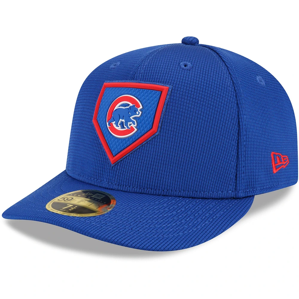 Men's New Era Royal Chicago Cubs 2022 Clubhouse Alternate Team Logo Low Profile 59FIFTY Fitted Hat