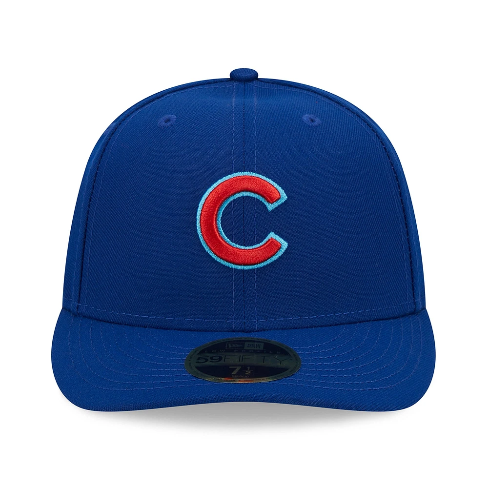 Casquette ajustée 59FIFTY à profil bas pour la fête des pères Cubs de Chicago 2023 MLB Royal New Era homme