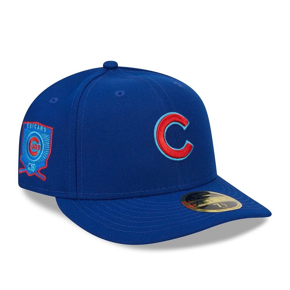 Casquette ajustée 59FIFTY à profil bas pour la fête des pères Cubs de Chicago 2023 MLB Royal New Era homme