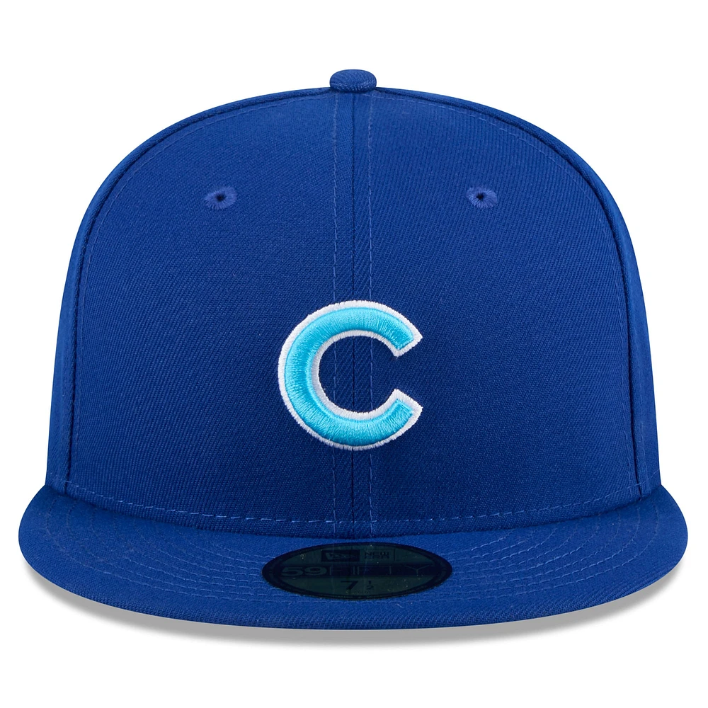 Casquette ajustée 59FIFTY pour la fête des pères Royal Chicago Cubs 2024 New Era hommes