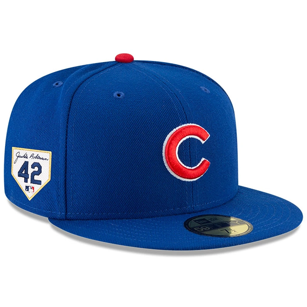 Casquette ajustée 59FIFTY Jackie Robinson Day 2024 des Royal Chicago Cubs New Era pour homme