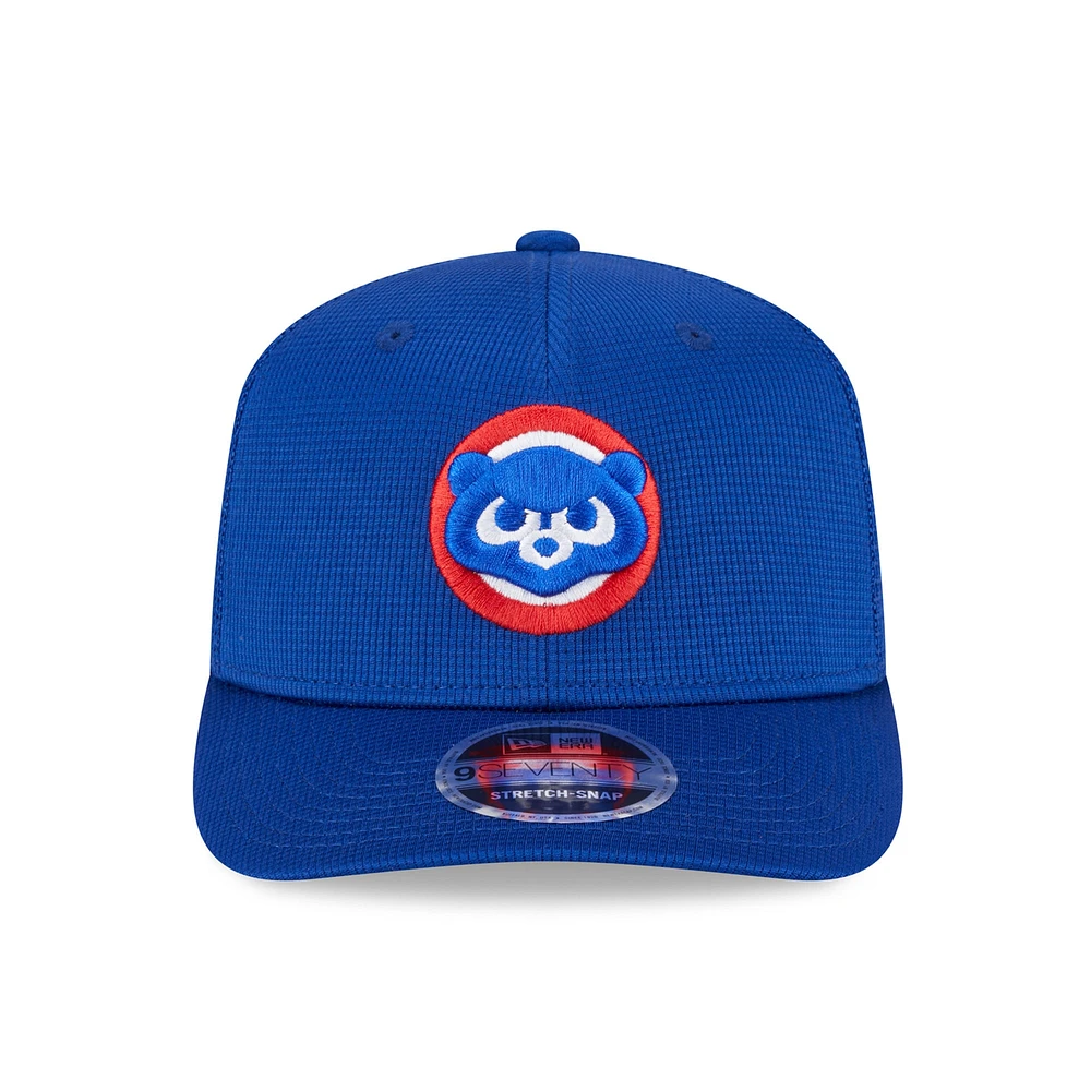 Men's New Era  Royal Chicago Cubs 2025 Batting Practice 9SEVENTY Stretch-Snap Trucker Hat