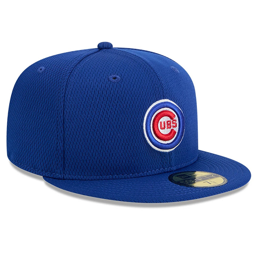 Casquette ajustée MLB Clubhouse 59FIFTY 2025 des Chicago Cubs de New Era pour homme