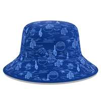 Bob d'entraînement de printemps 2025 New Era Royal Chicago Cubs pour homme, imprimé intégral
