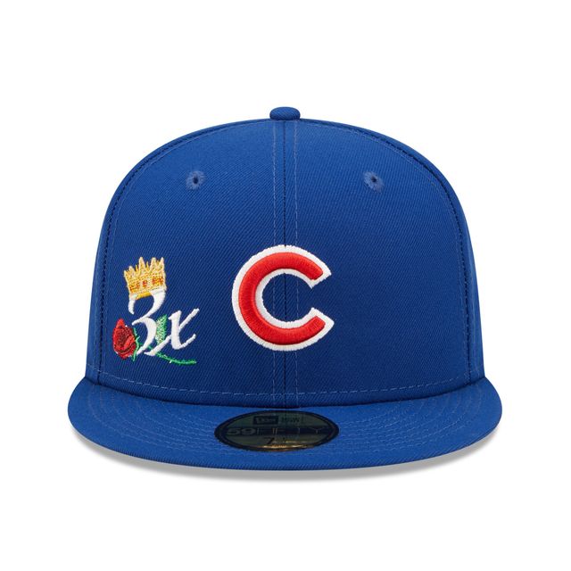 Men's New Era Royal Chicago Cubs 3x World Series Champions Crown 59FIFTY  Fitted Hat