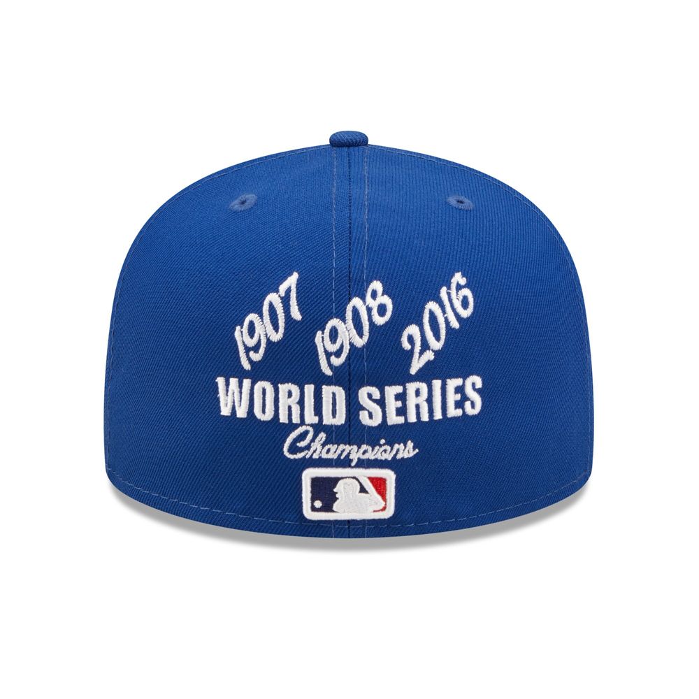 Chicago Cubs WORLD SERIES CHAMPS ELEMENTS Royal Fitted Hat