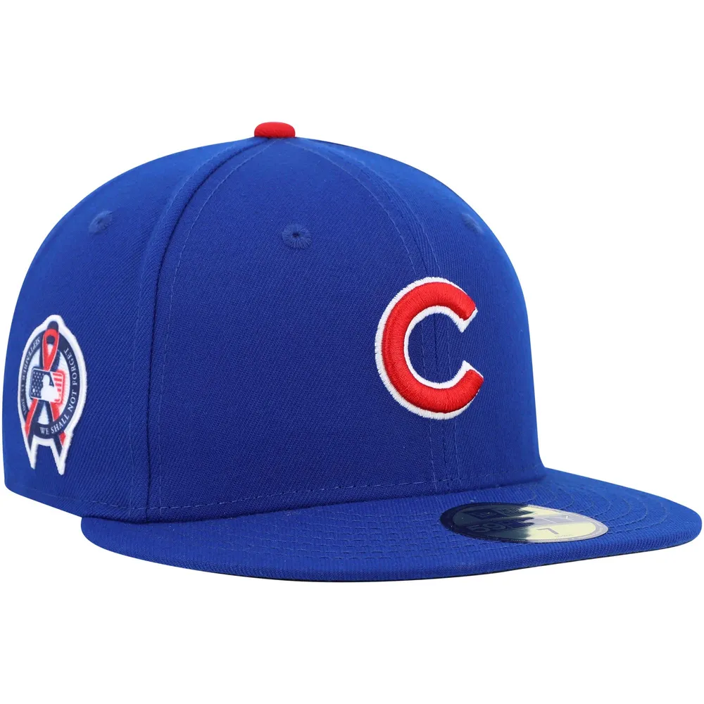 New Era royale Cubs de Chicago 11 Memorial Side Patch 59FIFTY Chapeau masculin