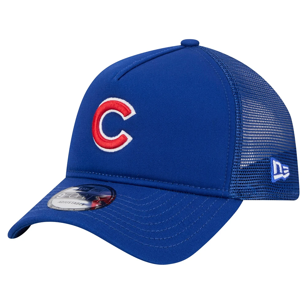 Men's New Era Royal Chicago Cubs 9FORTY A-Frame Trucker Adjustable Hat