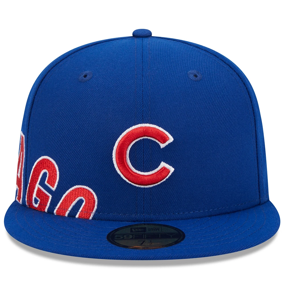 Men's New Era  Royal Chicago Cubs Arch 59FIFTY Fitted Hat