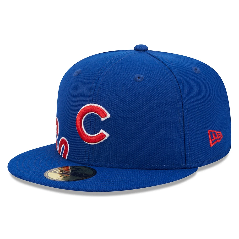 Men's New Era  Royal Chicago Cubs Arch 59FIFTY Fitted Hat