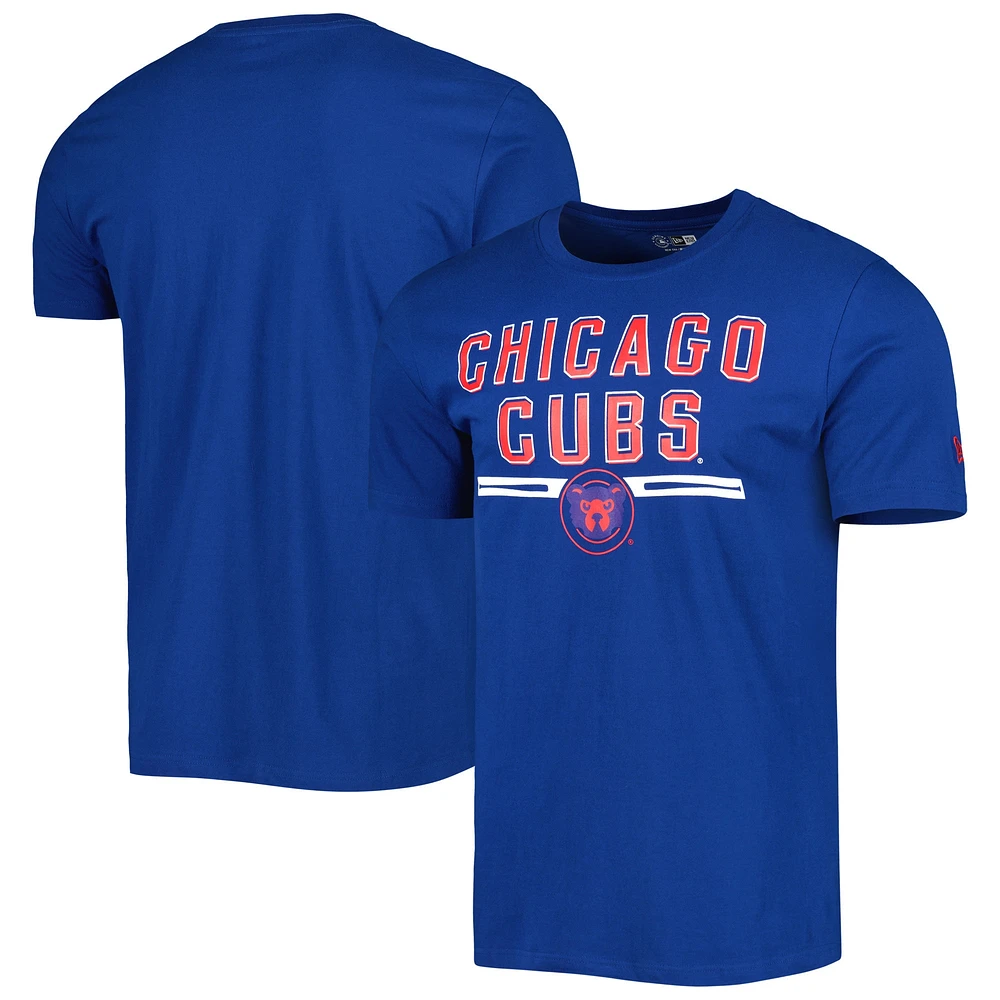 T-shirt d'entraînement au bâton Royal Chicago Cubs New Era pour homme