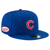 Casquette ajustée Buck O'Neil On Field 59FIFTY Royal Chicago Cubs de New Era pour homme