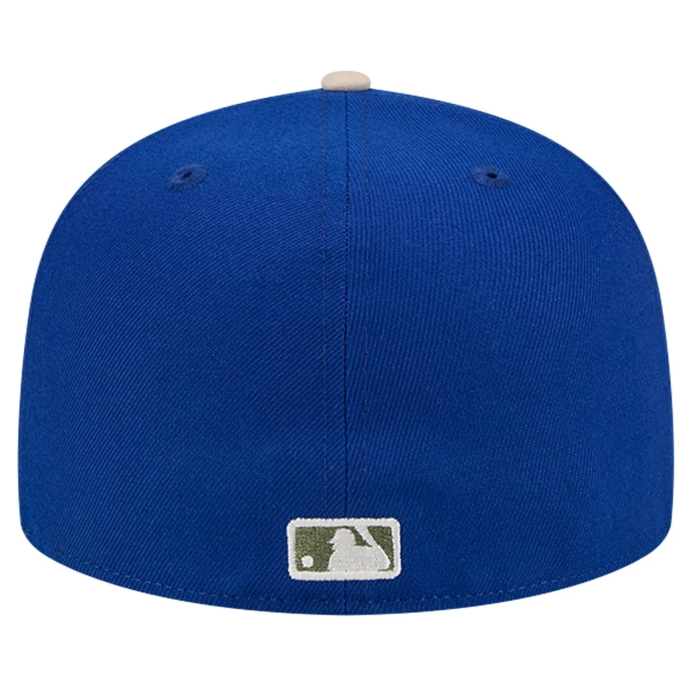 Casquette ajustée 59FIFTY en toile A-FIFTY Royal Chicago Cubs New Era pour hommes