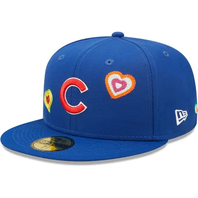 Men's New Era Cream/Pink Chicago Cubs Chrome Rogue 59FIFTY Fitted Hat