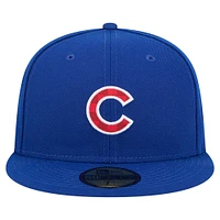 Casquette ajustée à carreaux 59FIFTY Chicago Cubs Royal New Era pour homme