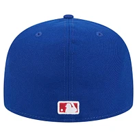 Casquette ajustée à carreaux 59FIFTY Chicago Cubs Royal New Era pour homme