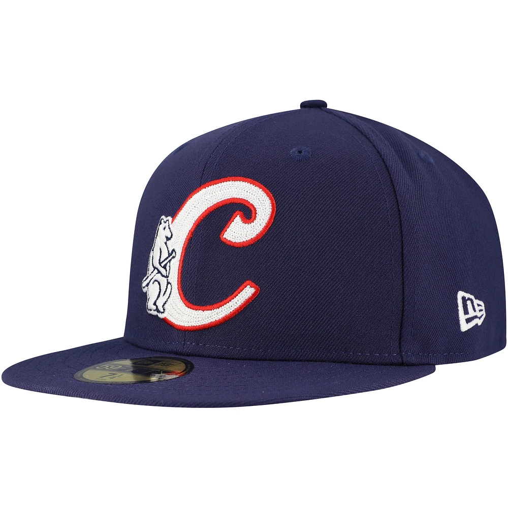 Casquette ajustée New Era Royal Chicago Cubs Duo Logo 2.0 59FIFTY pour homme